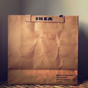Virgil Abloh for ikea shopping bag.